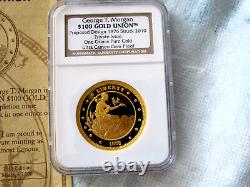 $100 Dollars Gold Union 1 Oz. 999 Proposed 1876-2010 Ultra Cameo Gem Proof NGC