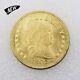 1802 Flowing Hair Silver Dollar Liberty Morgan Coin Shape 14k Yellow Gold Plated