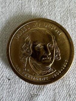 1809-1817 4th President James Madison $1 Dollar Gold Coin in good condition