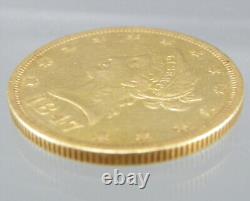 1847-O $10 Ten Dollar Coin New Orleans Liberty Head Gold Eagle. High Grade VG AU+