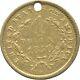 1850 $1 Gold Dollar Love Token Holed US Coin Pendant/Charm Victorian 9852