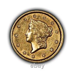 1851 G$1 Liberty Head Gold Dollar Luster AU Dets SKU-G3814