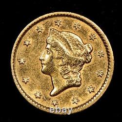 1851 G$1 Liberty Head Gold Dollar Luster AU Dets SKU-G3814