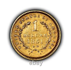 1851 G$1 Liberty Head Gold Dollar Luster AU SKU-G3712