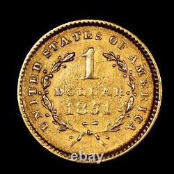 1851 G$1 Liberty Head Gold Dollar Luster AU SKU-G3712