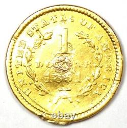 1851 Liberty Gold Dollar G$1 VF Details (Jewelry Damage) Rare Gold Coin