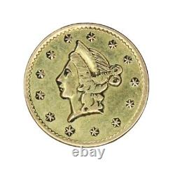 1852 CALIFORNIA GOLD Coin Half Dollar Round California Gold