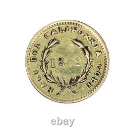 1852 CALIFORNIA GOLD Coin Half Dollar Round California Gold