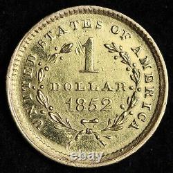 1852 Gold $1 Dollar Coin CHOICE UNC UNCIRCULATED MS E221 ANKL