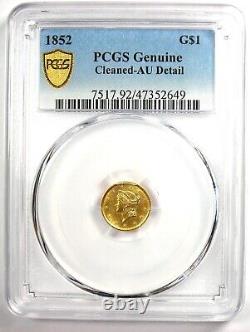 1852 Liberty Gold Dollar G$1 Certified PCGS AU Detail Rare Gold Coin