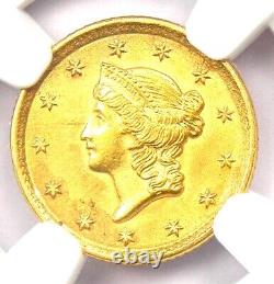 1852 Liberty Gold Dollar G$1 Coin Certified NGC Uncirculated Details (UNC MS)