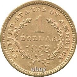 1853 $1 Liberty Head Gold Dollar 5585