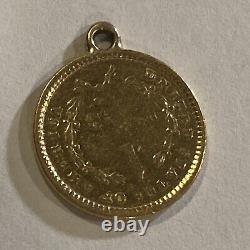 1853 $1 Liberty Head Gold Dollar Pendant Charm