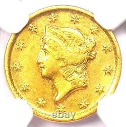 1853-D Liberty Gold Dollar G$1 Certified NGC AU Detail Rare Dahlonega Coin