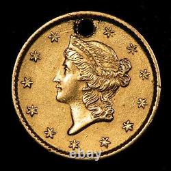 1853 G$1 Liberty Head Gold Dollar Luster AU Dets SKU-G2598