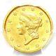 1853 Liberty Gold Dollar G$1 Certified PCGS AU Detail Rare Early Gold Coin