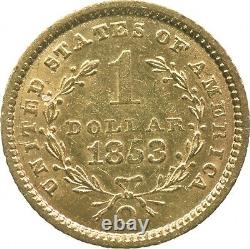 1853-O $1 Liberty Head Gold Dollar 7886