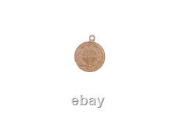 1854 1 Dollar Liberty Head Gold Coin with Jewelry Jump Ring attached