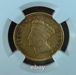 1854 $3 Indian Princess Gold Coin NGC AU55 Three Dollar