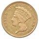 1854 $3 Indian Princess Head Gold Three Dollar Piece 6853