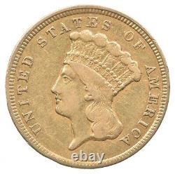 1854 $3 Indian Princess Head Gold Three Dollar Piece 6853