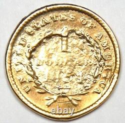 1854 Liberty Gold Dollar G$1 XF Detail (Jewelry Mount Damage) Rare Gold Coin