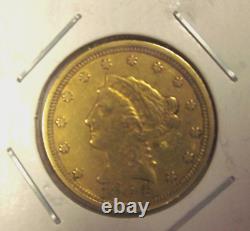 1854-c Liberty Head Quarter Eagle $2.5 Dollar Gold Coin Rare Date Charotte Mint