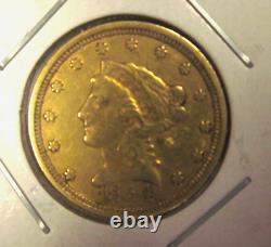 1854-c Liberty Head Quarter Eagle $2.5 Dollar Gold Coin Rare Date Charotte Mint