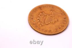 1855 $1 Dollar Liberty Head Gold Coin Type 2 G with Damage