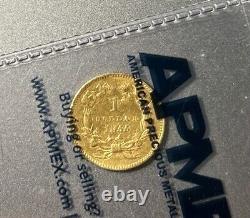 1855 $1 Indian Head Gold Dollar Type 2 From APMEX In Sleeve /Extra Fine/RARE