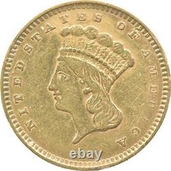 1856 $1 Indian Princess Head Gold Dollar 0130