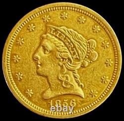 1856 Gold Us $2.50 Dollar Liberty Head Quarter Eagle Coin
