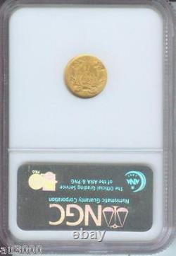 1857 $1 GOLD DOLLAR Type 3 G$1 NGC MS-63 MS63 CAC