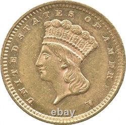 1858 $1 Indian Princess Head Gold Dollar 3870