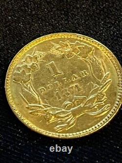 1859 Gold US 1 dollar coin