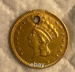 1861 One Dollar Gold US Coin FREE SHIPPING