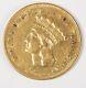 1874 $3 U. S? Gold Coin, Three Dollars Gold Coin (Indian Princess) Raw AU+