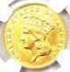 1878 Three Dollar Indian Gold Coin $3 Certified NGC AU58+ Plus Grade Rare