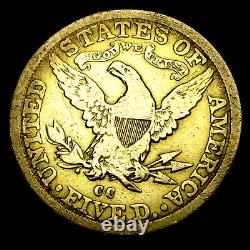1882-CC Liberty Five Dollars Gold Half Eagle - Carson City Coin - #QT945