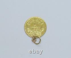 1885 $1 Dollar Indian Princess Head US Gold Coin Pendant