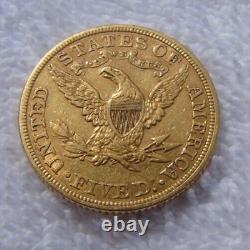 1886 $5 Five Dollar US Gold Liberty Coin Coronet Head Eagle Bullion