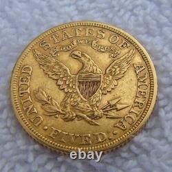 1886 $5 Five Dollar US Gold Liberty Coin Coronet Head Eagle Bullion