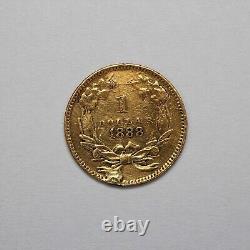 1888 $1 Indian Princess Head Gold Dollar Jewelry