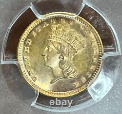 1889 $1 Indian Princess Head Gold Dollar Coin PCGS MS63
