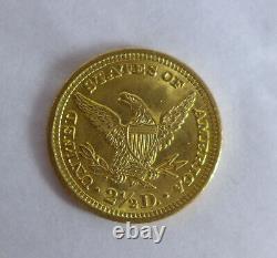 1904 US Gold $2.5 Dollar Liberty Head Gold Coin BU+++