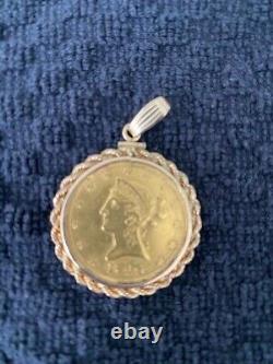 1906 10 Dollar Liberty Gold Coin Pendant