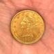 1907 Indian Head Eagle Ten Dollar Gold Coin Shape Pendant 14k Yellow Gold Plated
