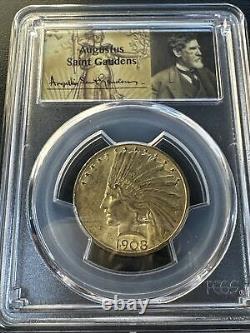 1908 P NO MOTTO Indian Head Gold Coin $10 Dollars MS63 PCGS Stunning Original