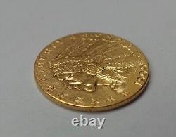 1909 US Indian Head $2.50 Quarter Eagle Two & Half Dollar Gold Coin