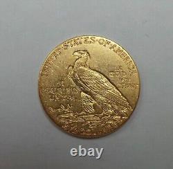1909 US Indian Head $2.50 Quarter Eagle Two & Half Dollar Gold Coin